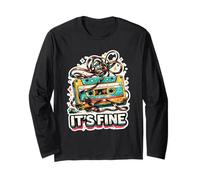 Funny It's Fine - Nastro Sarcastico con Scritta Tangled Humoris Maglia a Manica