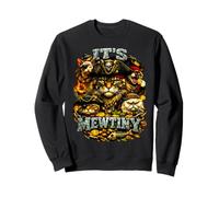 Funny It's Mewtiny Pirate Cats Pun Bootleg Meme Dad Joke Felpa
