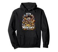 Funny It's Mewtiny Pirate Cats Pun Bootleg Meme Dad Joke Felpa con Cappuccio