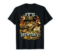 Funny It's Mewtiny Pirate Cats Pun Bootleg Meme Dad Joke Maglietta