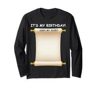 «Funny It's My Birthday Sign My Top Cute 21-70 Years» Maglia a Manica