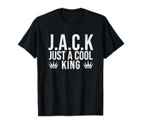 Funny Jack Just A Cool King Lazy Christmas Jack Nome Maglietta