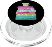 Funny Jane Austen Book Stack Tea Fans Vintage Letterario PopSockets PopGrip per MagSafe