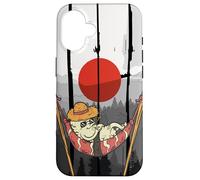 Funny Japan Nature Pattern For Vacation With Sleeping Sushi Custodia per iPhone 16