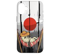 Funny Japan Nature Pattern For Vacation With Sleeping Sushi Custodia per iPhone 16 Plus
