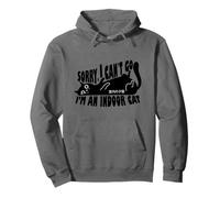 Funny Japanese Kitten Sorry I Can’t Go I’m an Indoor Cat Felpa con Cappuccio