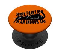 Funny Japanese Kitten Sorry I Can’t Go I’m an Indoor Cat PopSockets PopGrip Adesivo
