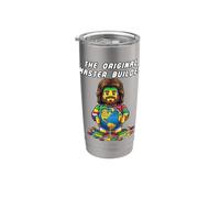 Funny Jesus Christian Faith The Original Master Builder Bicchiere termico in acciaio inox doppia parete