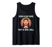 Funny Jesus My Rock How I Roll Christian Faith Lord Savior Canotta