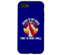 Funny Jesus My Rock How I roll Christian Faith Lord Savior Custodia per iPhone SE (2020) / 7/8