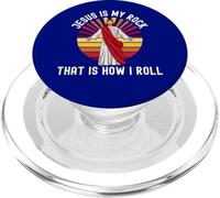 Funny Jesus My Rock How I roll Christian Faith Lord Savior PopSockets PopGrip per MagSafe