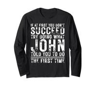 Funny John If At First You Don't Succeed Birthday John Maglia a Manica