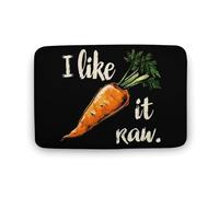 Funny Joke I Like It Raw - Tappetino da cucina con stampa di carote, lavabile, tappetino da doccia, tappeto per bagno, soggiorno, 50,6 x 40,6 cm, 80,8 x 50,8 cm