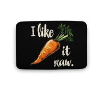 Funny Joke I Like It Raw - Tappetino da cucina con stampa di carote, lavabile, tappetino da doccia, tappeto per bagno, soggiorno, 50,6 x 40,6 cm, 80,8 x 50,8 cm