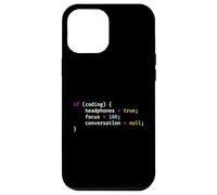 Funny Joke Programming If Coding Headphones Focus T-Shirt Custodia per iPhone 12 Pro Max