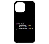 Funny Joke Programming If Coding Headphones Focus T-Shirt Custodia per iPhone 13 Pro Max