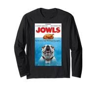 Funny Jowls Thanksgiving Bulldog And Turkey Maglia a Manica