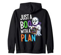 Funny Just A Boo With A Plan Cute Halloween Felpa con Cappuccio