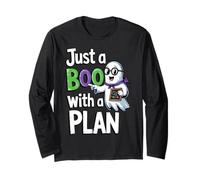Funny Just A Boo With A Plan Cute Halloween Maglia a Manica