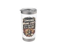 Funny Karaoke Party Singing Wrong Lyrics With Confidence Bicchiere termico in acciaio inox doppia parete