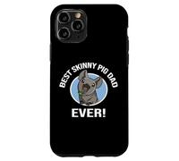 Funny Kawaii Boys Best Dad Black Hairless Guinea Pig Lover Custodia per iPhone 11 Pro