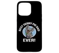 Funny Kawaii Boys Best Dad Black Hairless Guinea Pig Lover Custodia per iPhone 15 Pro Max