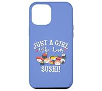 Funny Kawaii Kid Chibi Anime Girl Who Loves Sushi Roll Lover Custodia per iPhone 12 Pro Max