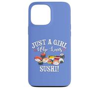 Funny Kawaii Kid Chibi Anime Girl Who Loves Sushi Roll Lover Custodia per iPhone 13 Pro Max