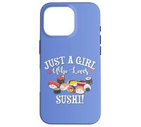 Funny Kawaii Kid Chibi Anime Girl Who Loves Sushi Roll Lover Custodia per iPhone 16 Pro