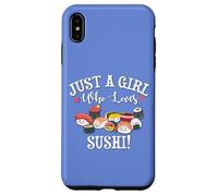 Funny Kawaii Kid Chibi Anime Girl Who Loves Sushi Roll Lover Custodia per iPhone XS Max