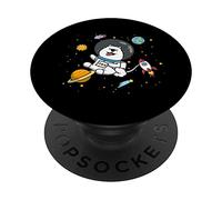Funny Kawaii Kids Astronaut Space Samoyed Dog Lover PopSockets PopGrip Adesivo