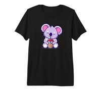Funny Kawaii Kids Drinking Boba Tea Bubble Tea Koala Lover Maglietta Premium