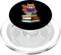 Funny Kawaii Kids Read Books Red Panda Lover PopSockets PopGrip per MagSafe