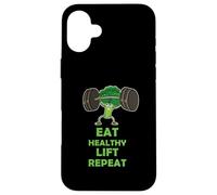Funny Keto Powerlifting Broccoli - Eat Healthy Lift Repeat Custodia per iPhone 16 Plus