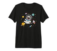 Funny Kids Astronaut Space Boys Pug Lover Maglietta Premium