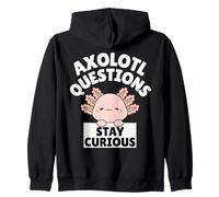 Funny Kids Axolotl Questions Stay Curious Felpa con Cappuccio