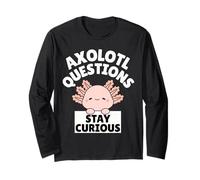 Funny Kids Axolotl Questions Stay Curious Maglia a Manica