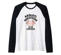 Funny Kids Axolotl Questions Stay Curious Maglia con Maniche Raglan
