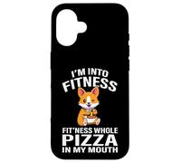 Funny Kids Boys Fitness Pizza Pembroke Welsh Corgi Dog Lover Custodia per iPhone 16