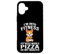 Funny Kids Boys Fitness Pizza Pembroke Welsh Corgi Dog Lover Custodia per iPhone 16 Plus