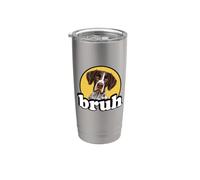 Funny Kids Bruh Hunting Dog German Shorthaired Pointer Lover Bicchiere termico in acciaio inox doppia parete