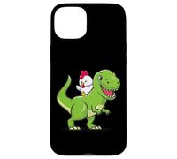 Funny Kids Cartoon Kawaii Dino Dinosaur Pet Chicken Lover Custodia per iPhone 15 Plus