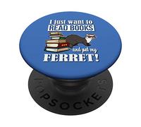 Funny Kids Girls Boys Cute Read Books & Pet Ferret Lover PopSockets PopGrip Adesivo