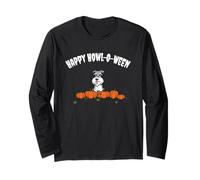 Funny Kids Halloween Howl-O-Ween Miniature Schnauzer Lover Maglia a Manica