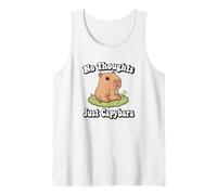 Funny Kids Kawaii Meme Chill No Thoughts Just Capybara Vibes Canotta