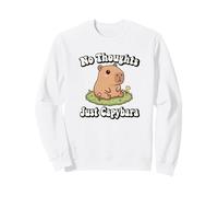 Funny Kids Kawaii Meme Chill No Thoughts Just Capybara Vibes Felpa