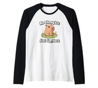 Funny Kids Kawaii Meme Chill No Thoughts Just Capybara Vibes Maglia con Maniche Raglan