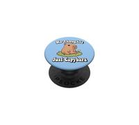 Funny Kids Kawaii Meme Chill No Thoughts Just Capybara Vibes PopSockets PopGrip Adesivo