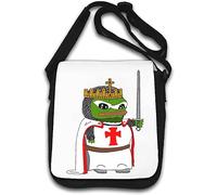 Funny King Arthur Knight Pepe The Frog Meme borsa a tracolla bianca