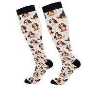 Funny King Charles Spaniel Calze A Compressione Donne Calze Compressione Compression Socks Per Trekking Edema Recupero Infermiera 1 Paio 50Cm